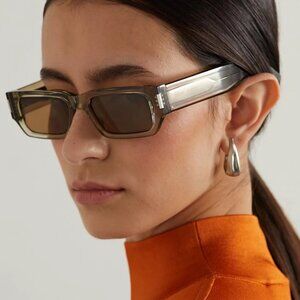 NEW SAINT LAURENT SUNGLASSES SL660 004 UNISEX BEIGE SQUARE EYEWEAR SL 660 004